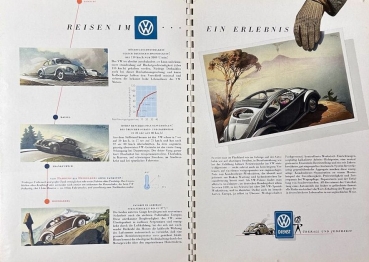 Volkswagen Käfer Modellprogramm 1957 Reuters Automobilprospekt (1703)